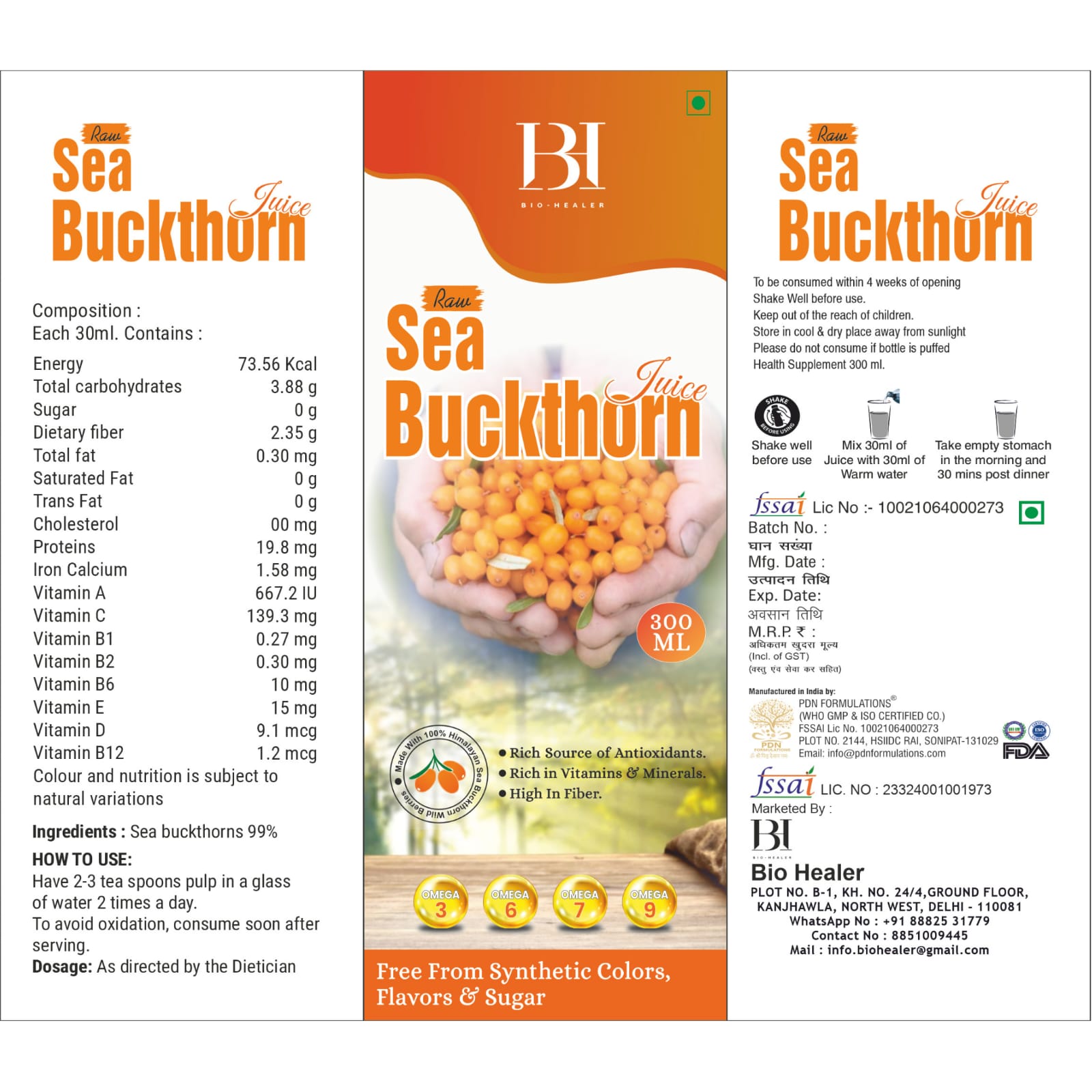 Bio Healer : Sea Buckthorn Juice - Image 3